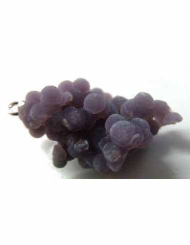 Agate violette cactus pendentif