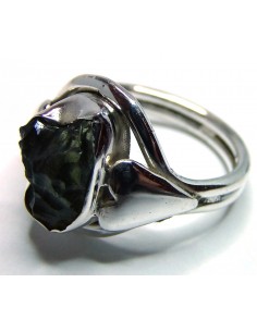 Bague Moldavite argent 2