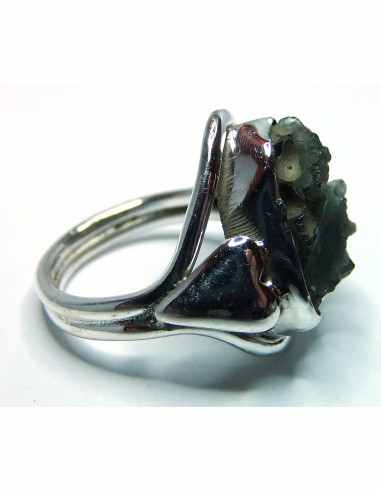 Bague Moldavite argent