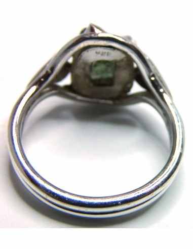 Bague Moldavite argent