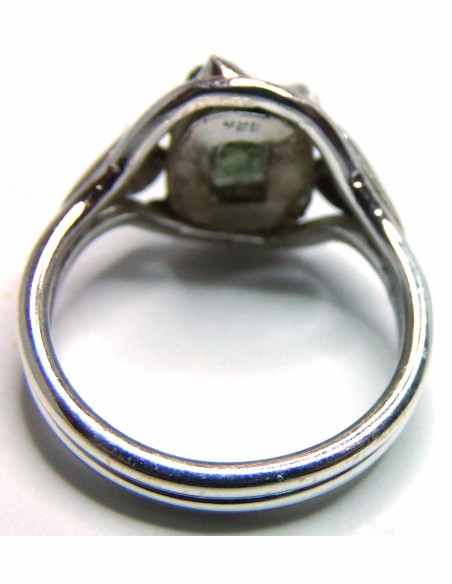 Bague Moldavite argent