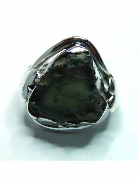 Bague Moldavite argent