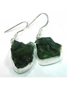 Bague Moldavite argent