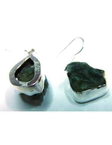 Bague Moldavite argent