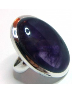 Grand bague en Amethyste argent
