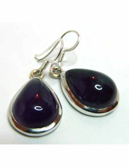 Boucles d'oreilles amethyste