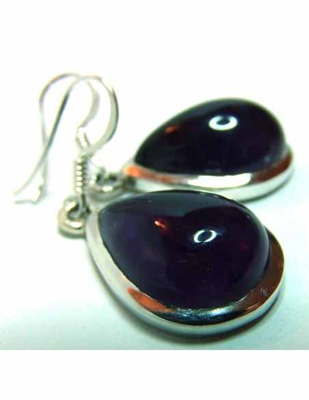 Boucles d'oreilles amethyste