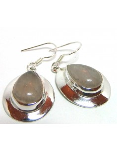 Quartz rose boucles doreilles 2