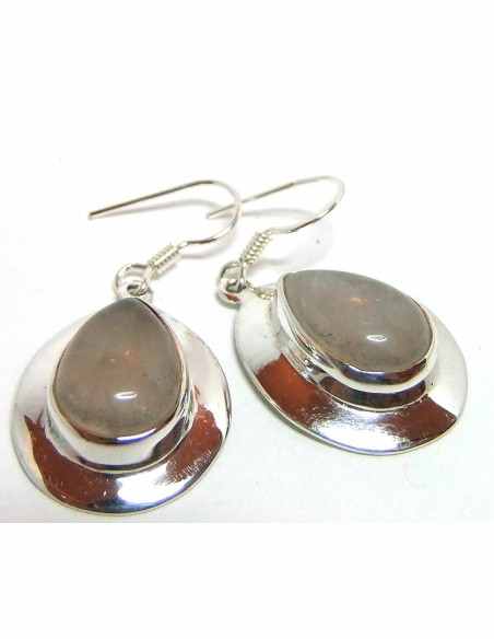 Quartz rose boucles doreilles Quartz rose boucles doreilles