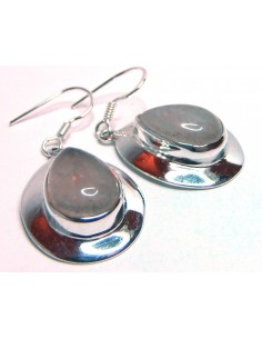Quartz rose boucles doreilles