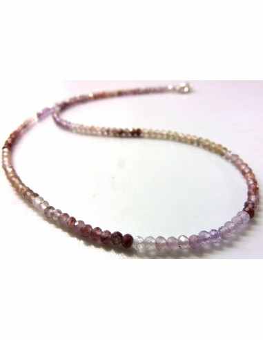 Spinelle rose collier 3mm