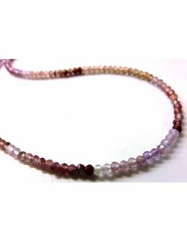 Spinelle rose collier 3mm
