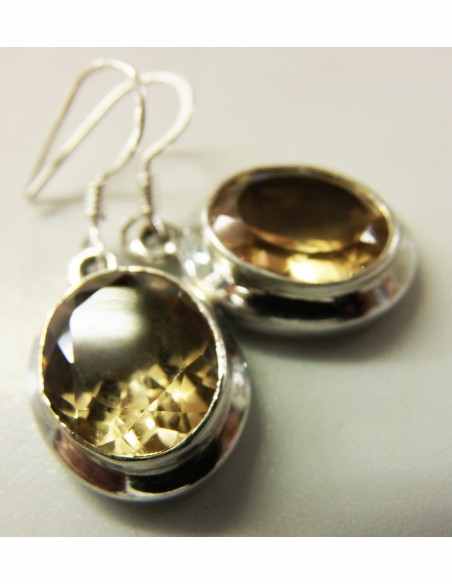 Citrine gemme boucles Citrine gemme boucles