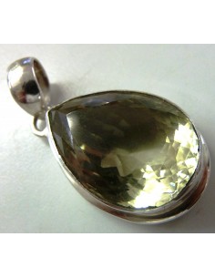 Citrine gemme goute pendentif 2