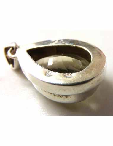 Citrine gemme goute pendentif