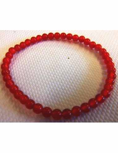 Cornaline bracelet boules 4mm