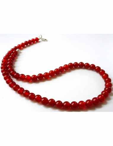 Cornaline collier 6mm