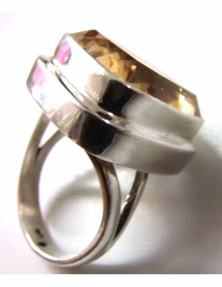 Grande bague citrine gemme