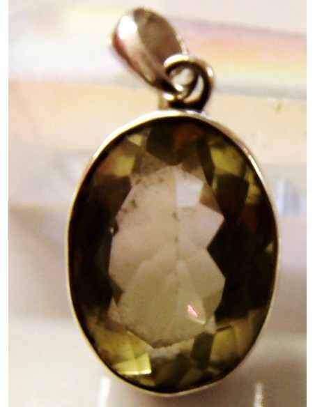 Topaze doré pendentif argent