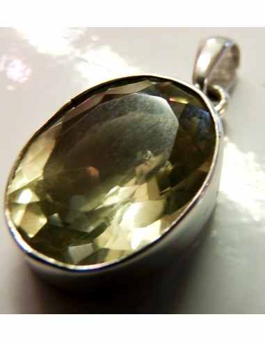 Topaze doré pendentif argent