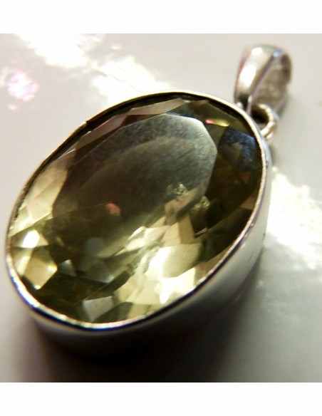 Topaze doré pendentif argent