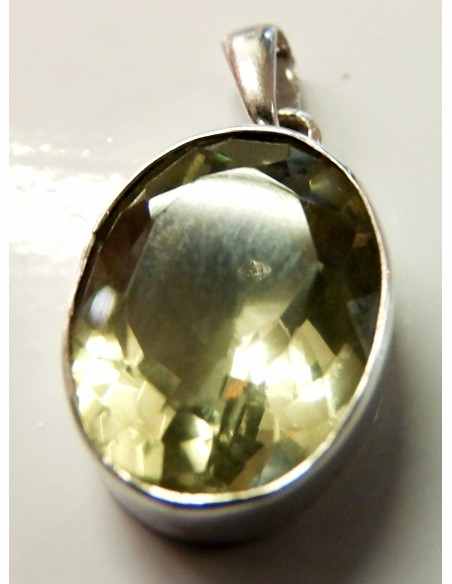 Topaze doré pendentif argent