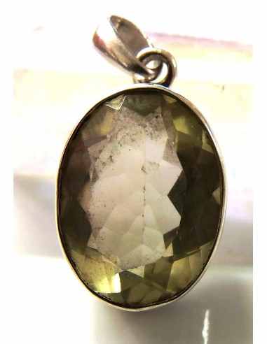 Topaze doré pendentif argent