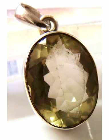 Topaze doré pendentif argent