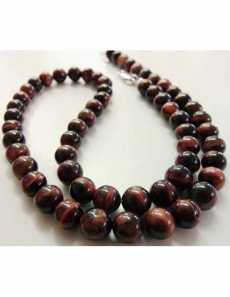 Oeil de taureau 8mm collier 50,5cm Oeil de taureau 8mm collier 50,5cm