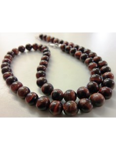 Oeil de taureau 8mm collier 50,5cm 2