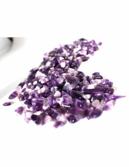 Petite pierre amethyste en chevron