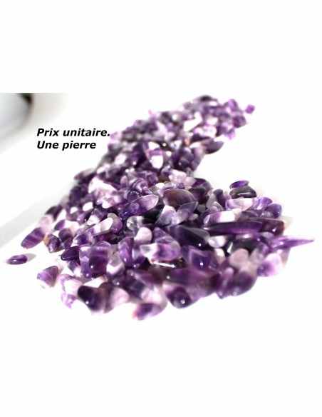 Petite pierre amethyste en chevron
