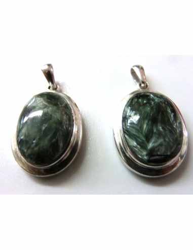 Seraphinite montée en argent