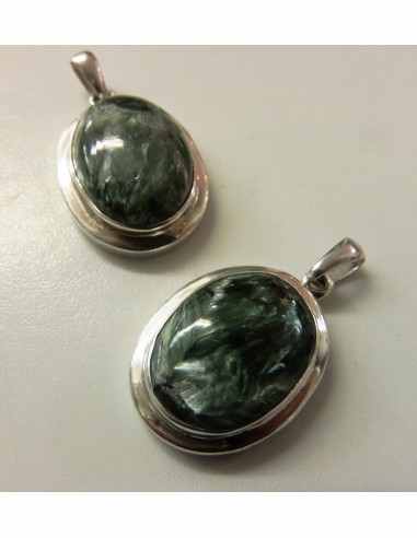 Seraphinite montée en argent