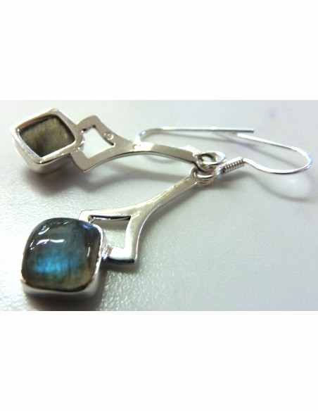 Labradorite boucles losanges Labradorite boucles losanges