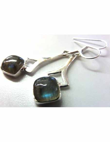 Labradorite boucles losanges Labradorite boucles losanges