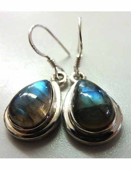 Labradorite boucles losanges Labradorite boucles losanges