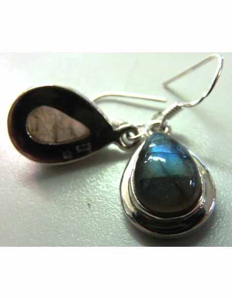 Labradorite boucles losanges Labradorite boucles losanges