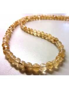 Citrine 5mm collier