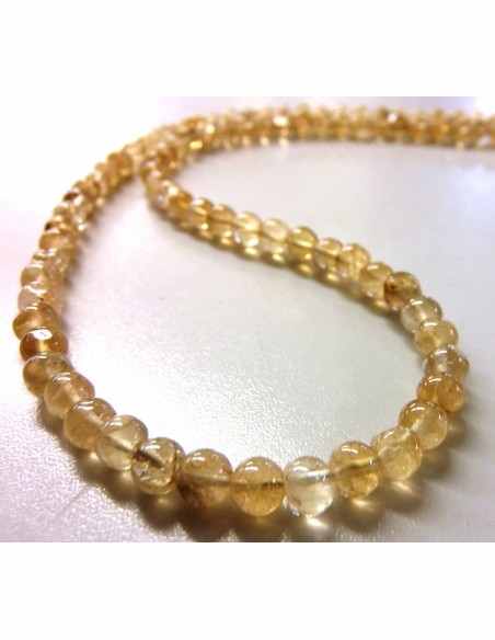 Citrine 5mm collier