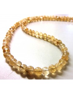Citrine 5mm collier 2