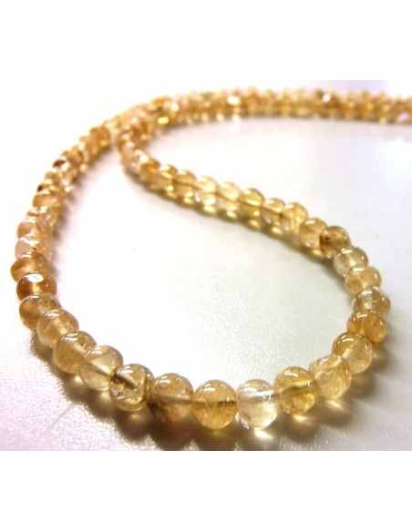 Citrine 5mm collier