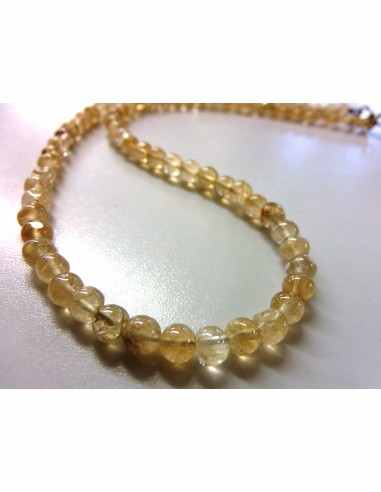 Citrine 5mm collier