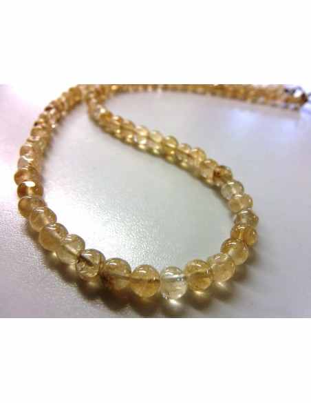 Citrine 5mm collier