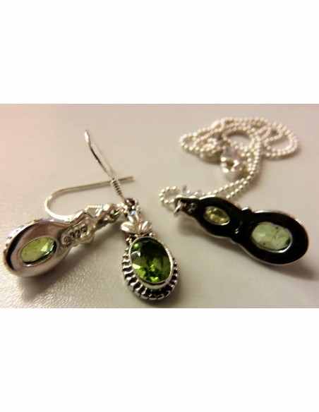 Parure Péridot gemme argent Parure Péridot gemme argent