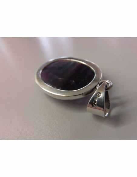 Fluorite arc-en-ciel pendentif argent Fluorite arc-en-ciel pendentif argent