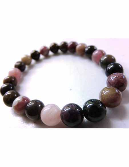 Bracelet tourmalines 5mm