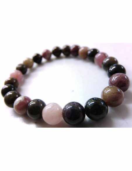 Bracelet tourmalines 5mm