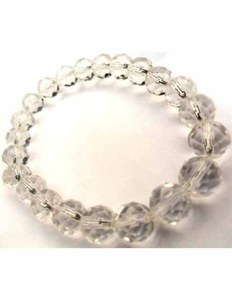 Bracelet en cristal de roche 0,8cm