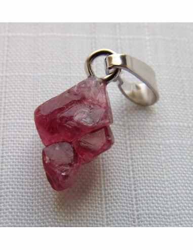 Spinelle rouge octaèdre pendentif
